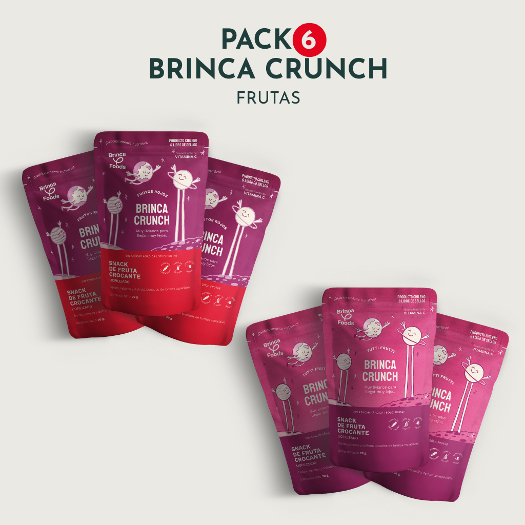 Pack 6 | Brinca Crunch | Frutas